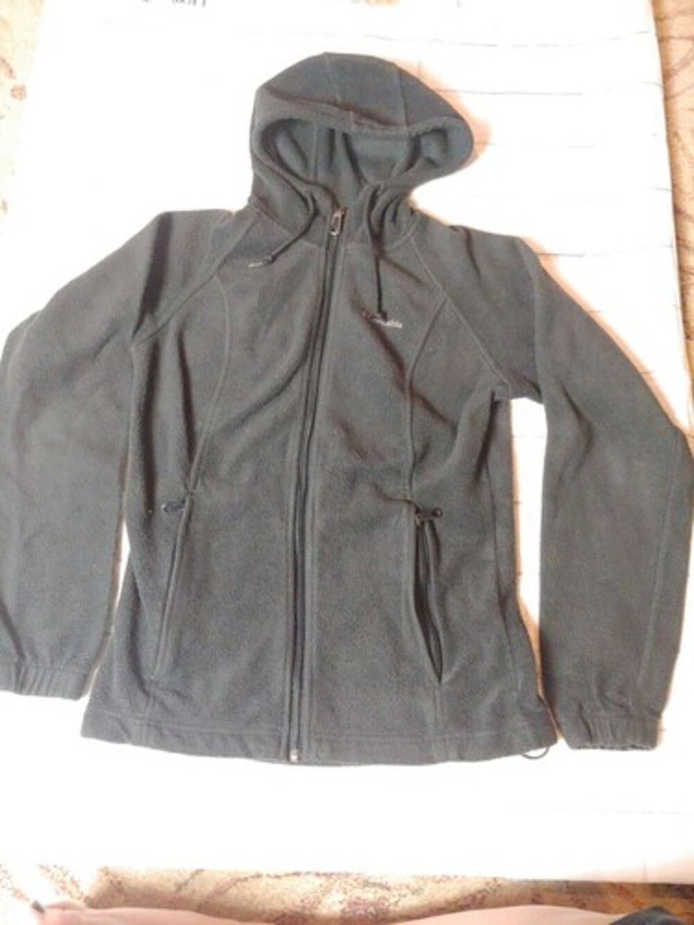 Columbia Women's Small Black Full Zip Hoodie Fleece